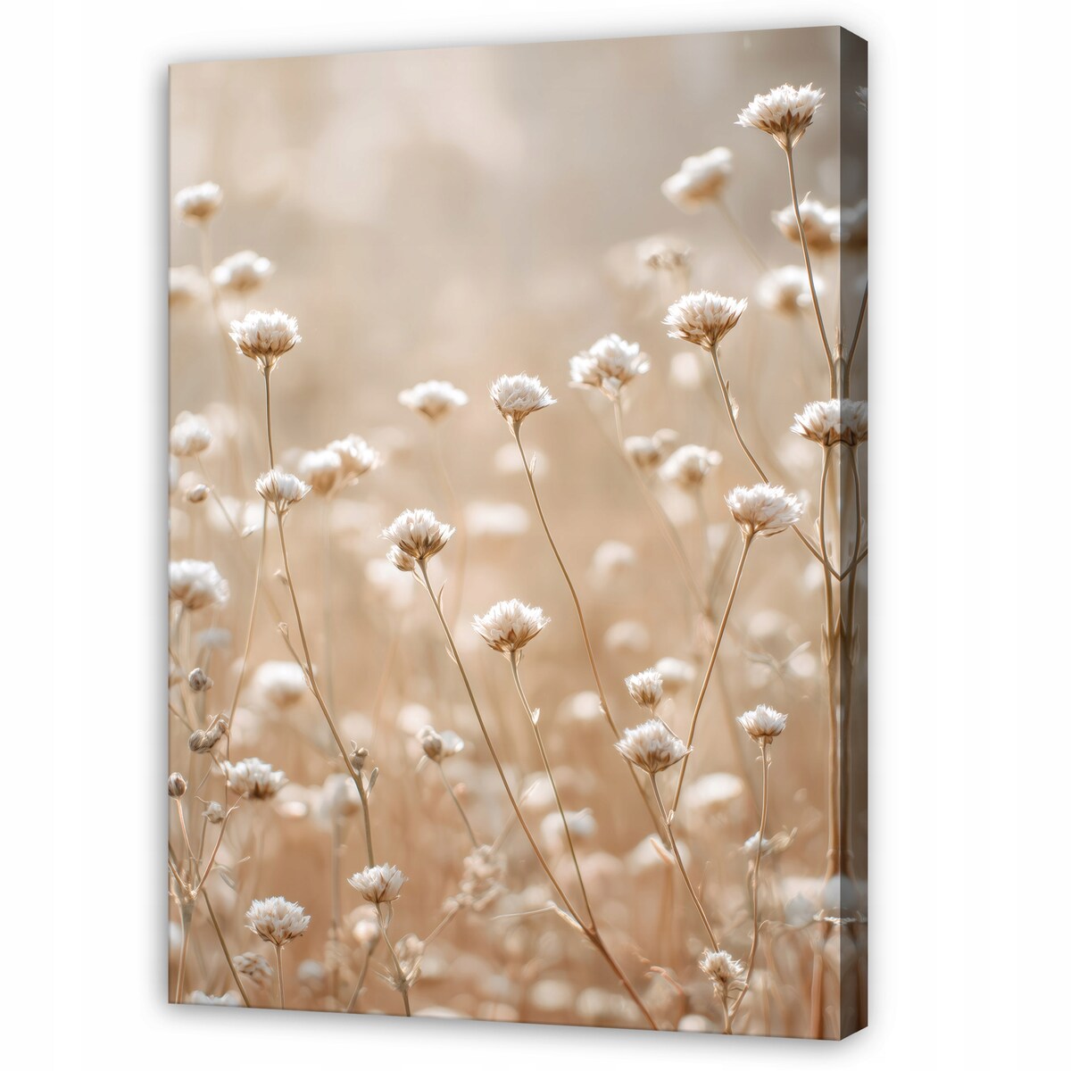 Obraz Do Sypialni Salonu Na Płótnie Kwiaty Natura Beżowy 40x60
