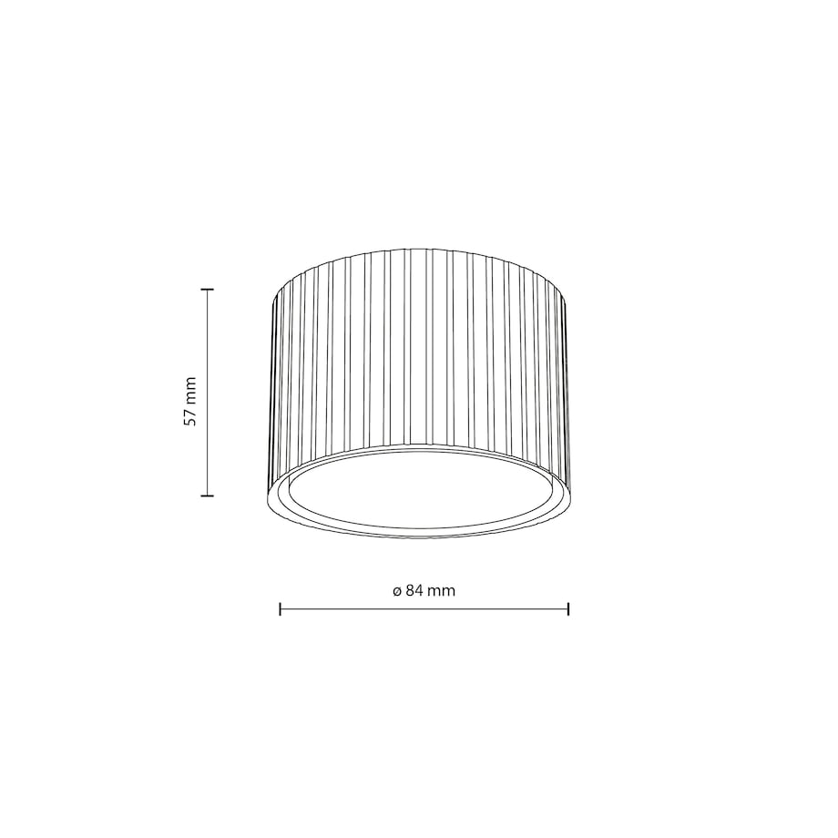Spot Tk Lighting Ferro Czarna Tuba Downlight Natynkowy + Żarówka Gx53