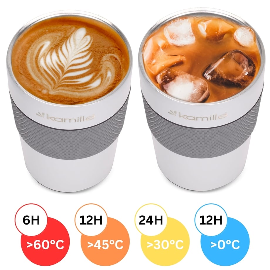 Kubek termiczny na kawę termos na napoje 360ml KAMILLE