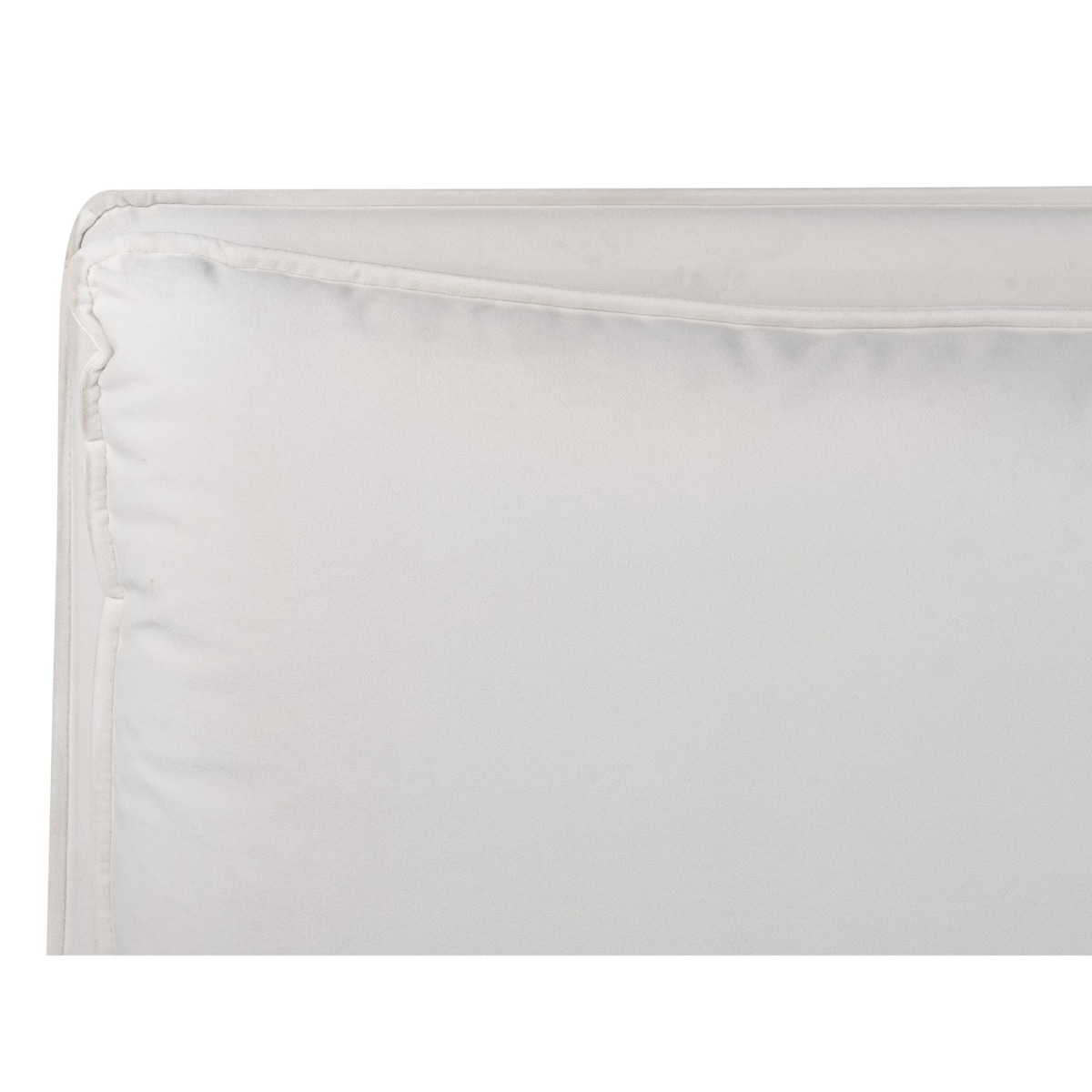 Łóżko z pojemnikiem welurowe 180 x 200 cm złamana biel BAJONNA