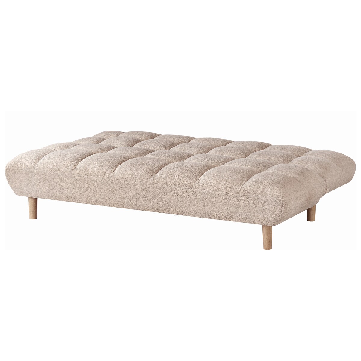 Sofa rozkładana dla 2 osób RISOR Boucle Beżowy