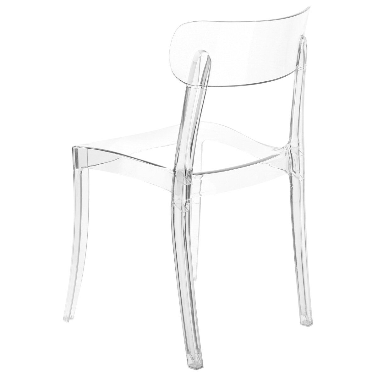 Zestaw 2 krzeseł do jadalni przezroczysty COVINGTON