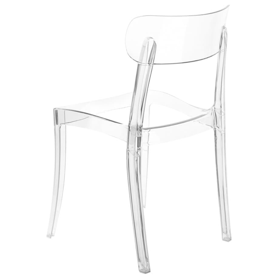 Zestaw 2 krzeseł do jadalni przezroczysty COVINGTON