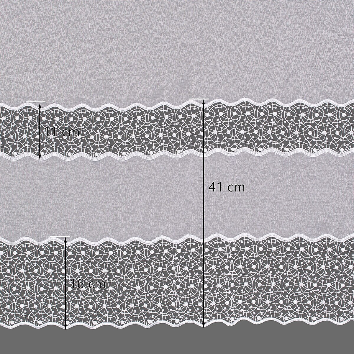 Firana na taśmie 300x245 biały ze wzorem