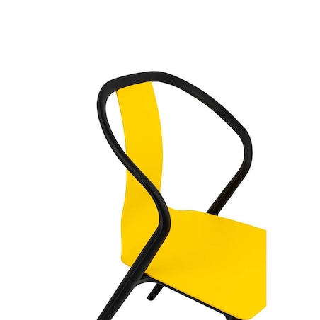 Nowoczesne krzesło jadalniane Vincent żółte czarne