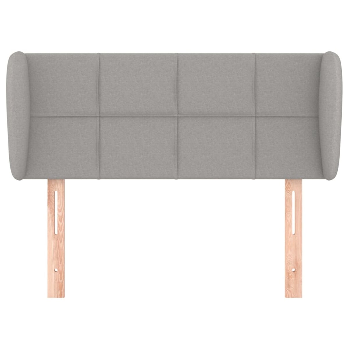 vidaXL Zagłówek uszak, jasnoszary, 93x23x78/88 cm, tkanina