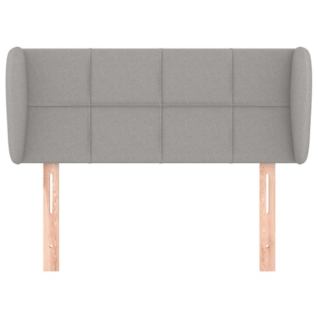 vidaXL Zagłówek uszak, jasnoszary, 93x23x78/88 cm, tkanina