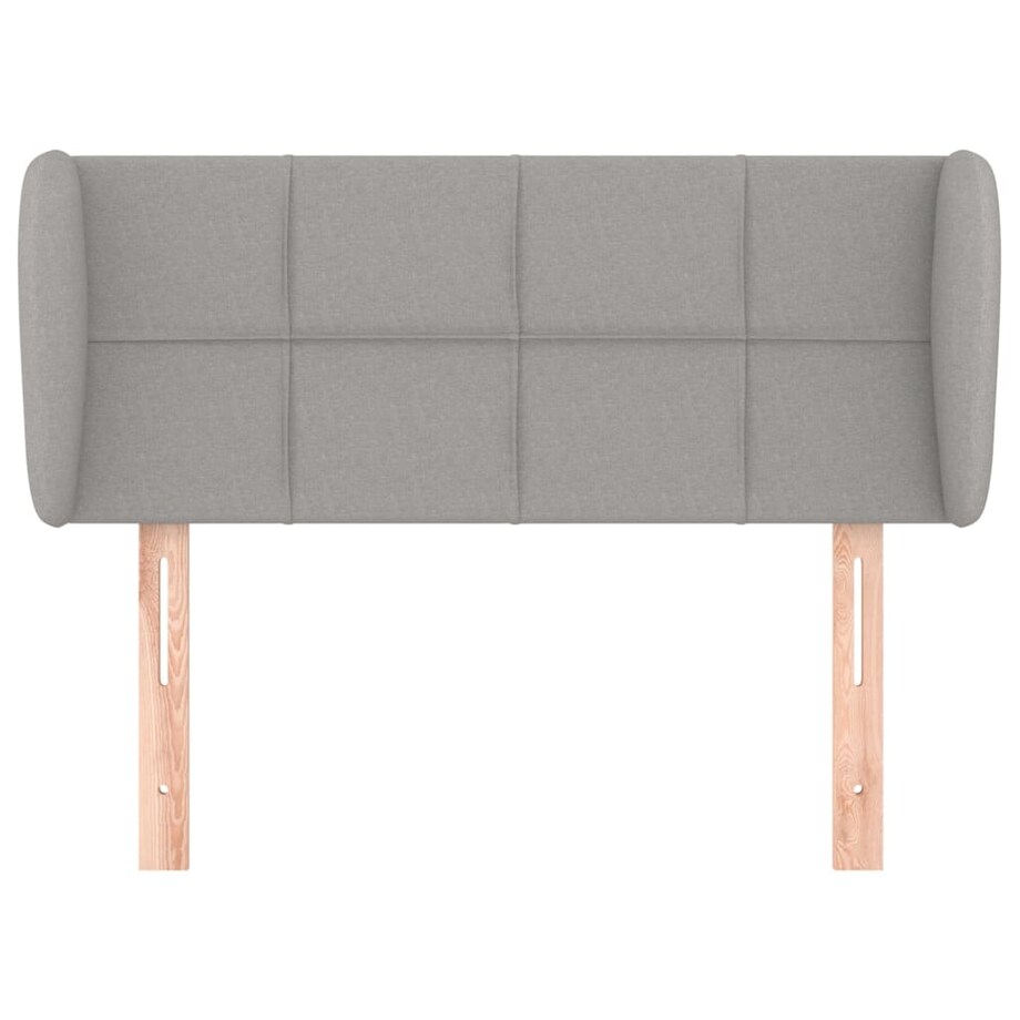 vidaXL Zagłówek uszak, jasnoszary, 93x23x78/88 cm, tkanina