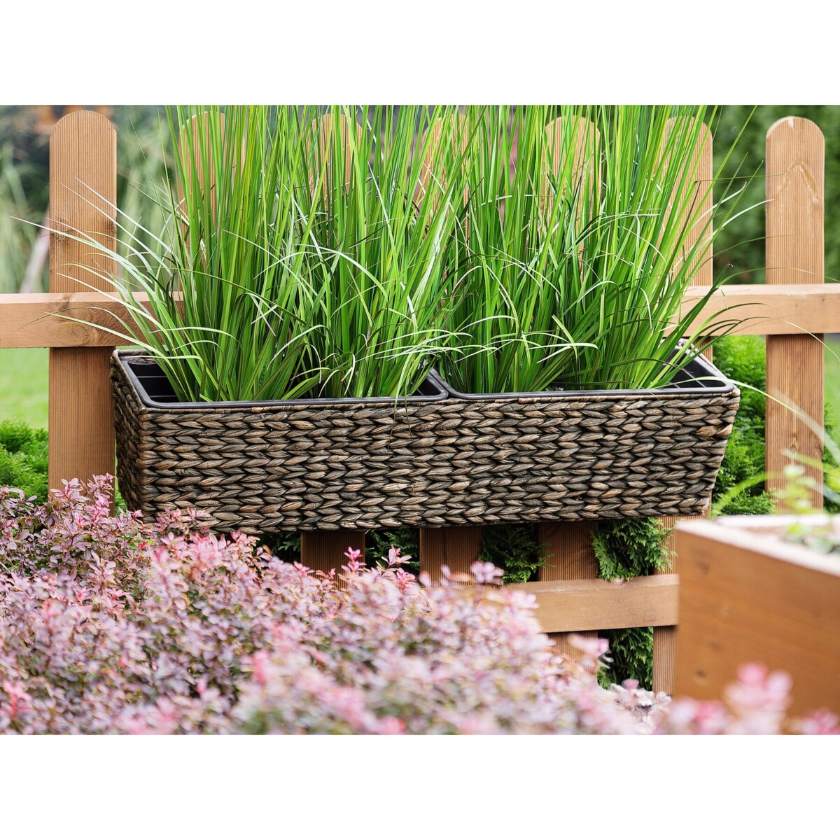 Doniczka 80 x 20 x 18 cm brązowa KAWALA