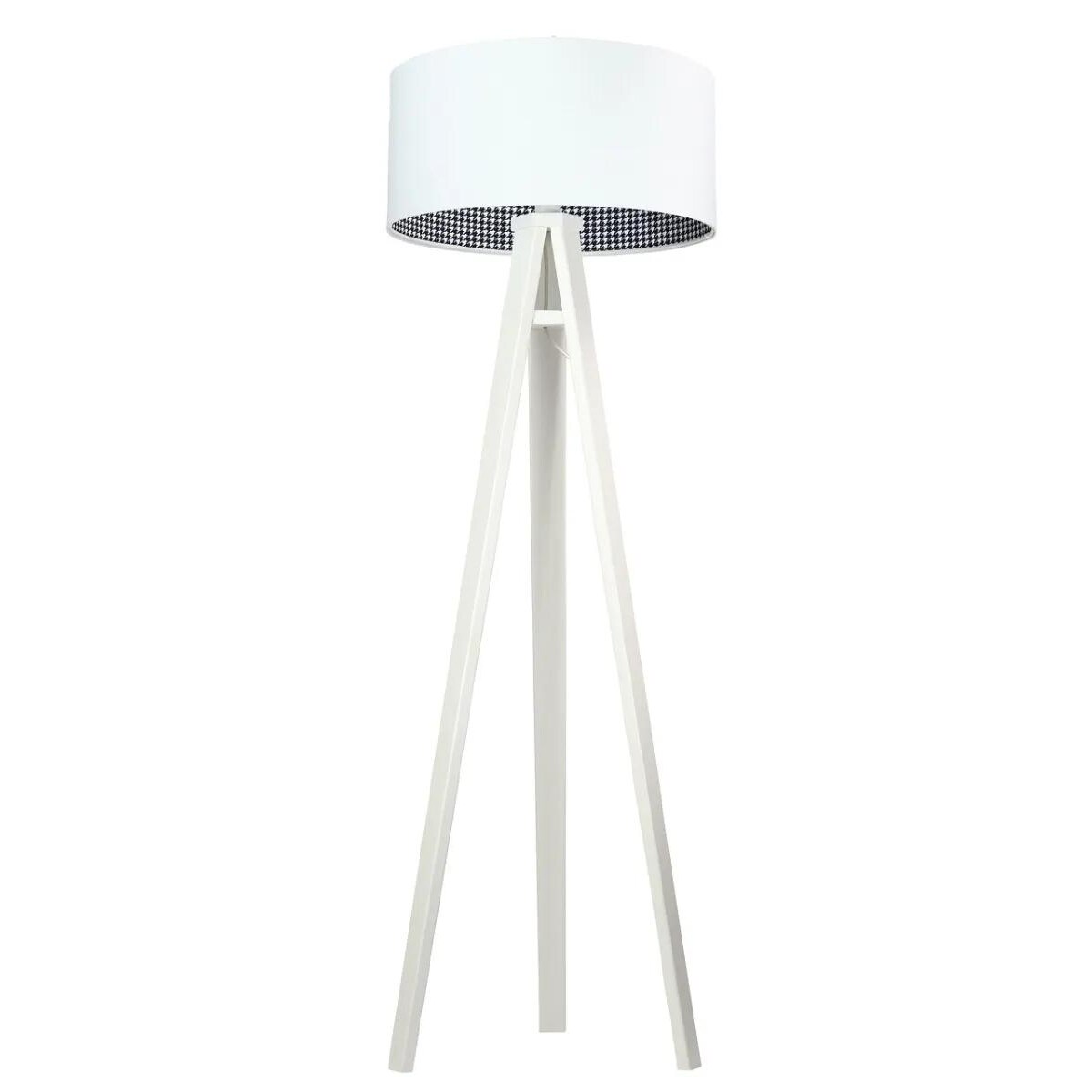 Lampa stojąca HOME 50 biała/pepitka/biała