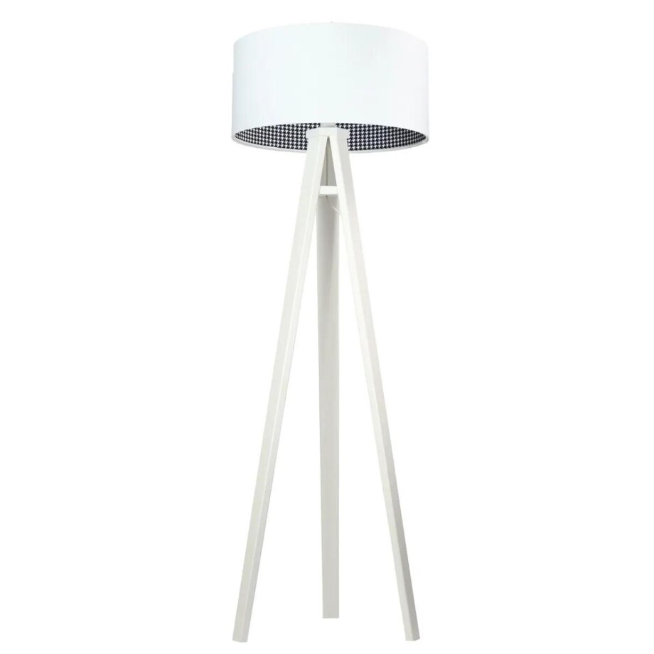 Lampa stojąca HOME 50 biała/pepitka/biała