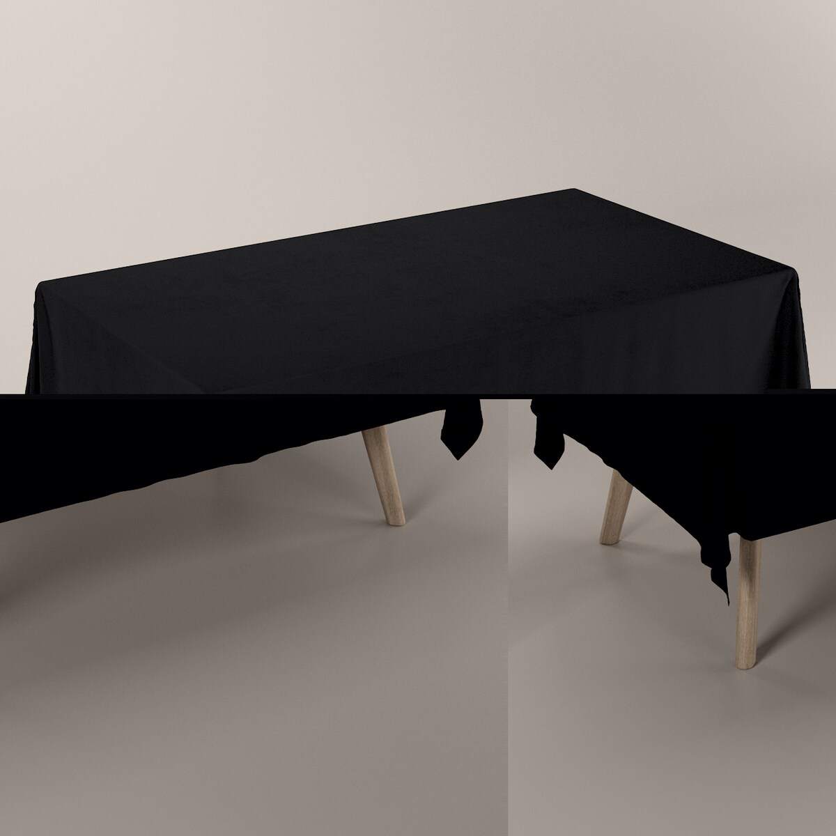 Obrus prostokątny 130 x 130 cm czarny