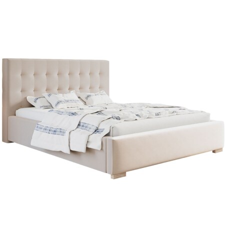 Łóżko sypialniane 200x200 BEN 2- beżowe