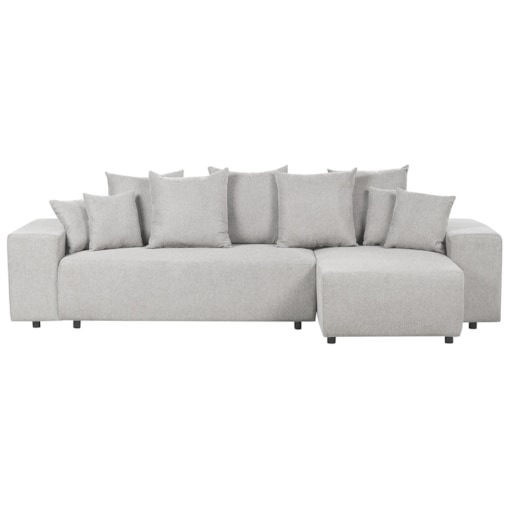 Narożnik lewostronny rozkładany z pojemnikiem jasnoszary LUSPA