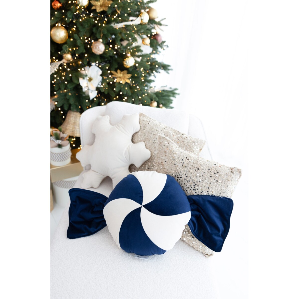 Poduszka dekoracyjna płatek śniegu, szara poduszka Snowflake