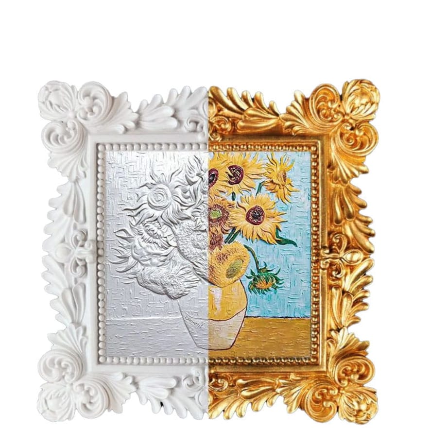 Malowanie 3D - Płaskorzeźba Słoneczniki