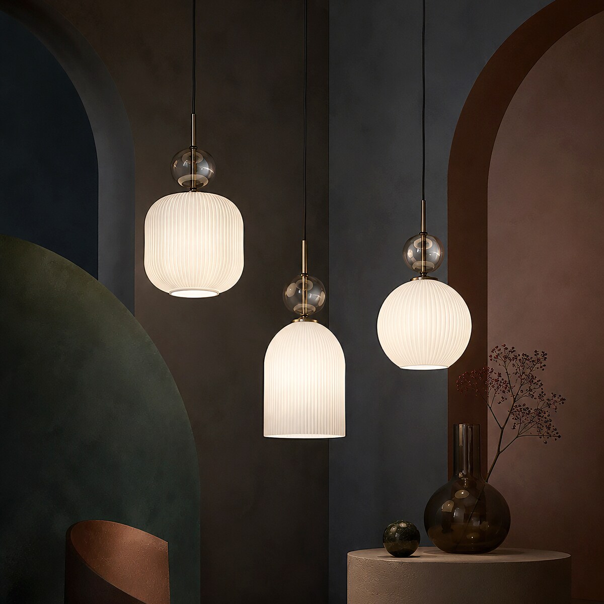 Lampa Wisząca Tk Lighting Sophia Big E27 Biały Klosz Koniakowa Kulka E27