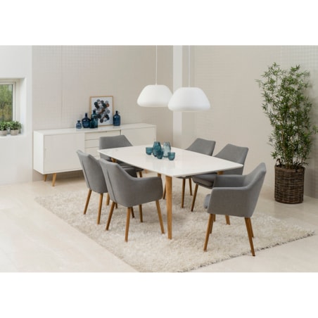 Krzesło Nora Light Grey tapicerowane