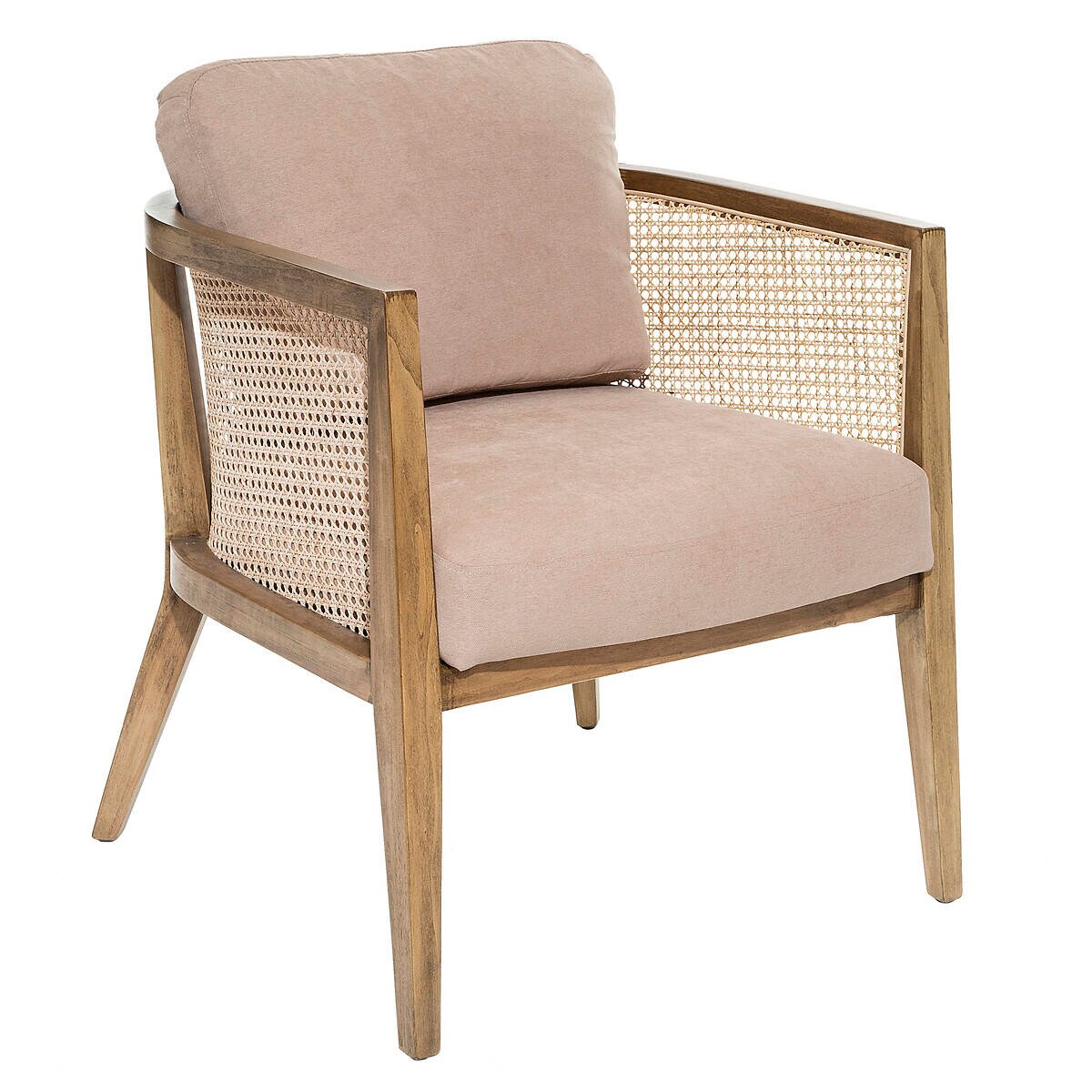 Fotel z rattanowymi podłokietnikami KOZA