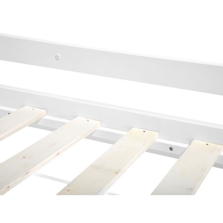 Łóżko piętrowe drewniane 90 x 200 cm białe REVIN