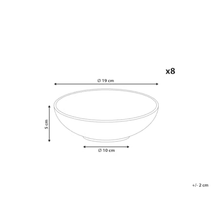 Zestaw 8 głębokich talerzy THYME Kamionka Ciemnozielony
