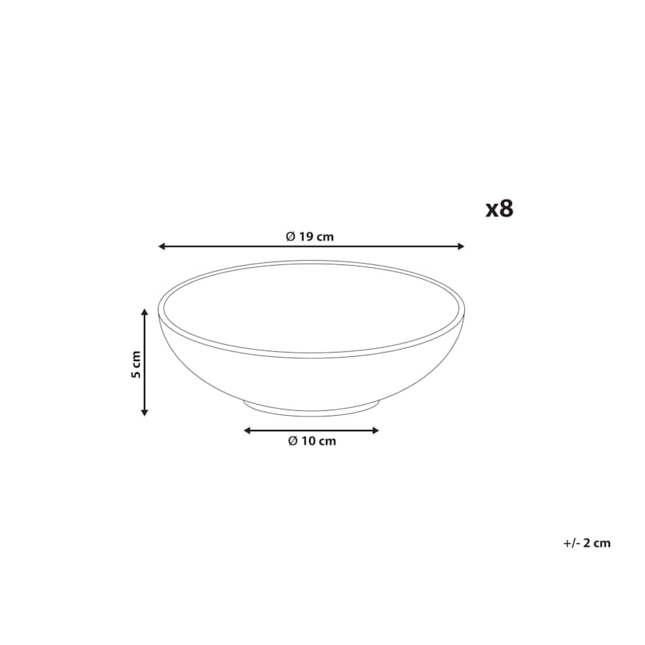 Zestaw 8 głębokich talerzy THYME Kamionka Ciemnozielony