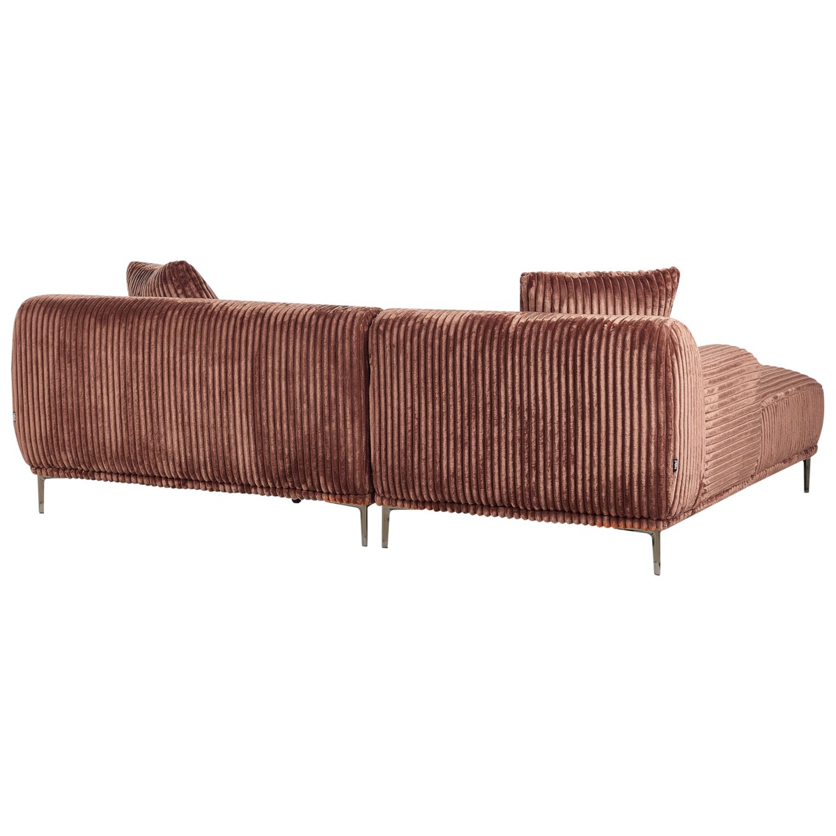 Narożnik lewostronny sztruksowy brązowy STENUM