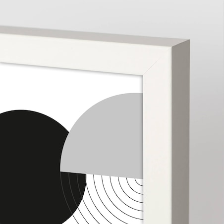 Biała ramka na zdjęcia 40x40 cm wisząca rama MDF z plexi klasyczna ramka kwadratowa