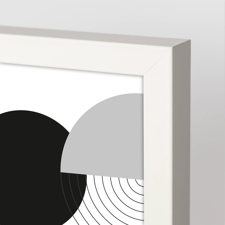 Biała ramka na zdjęcia 40x40 cm wisząca rama MDF z plexi klasyczna ramka kwadratowa