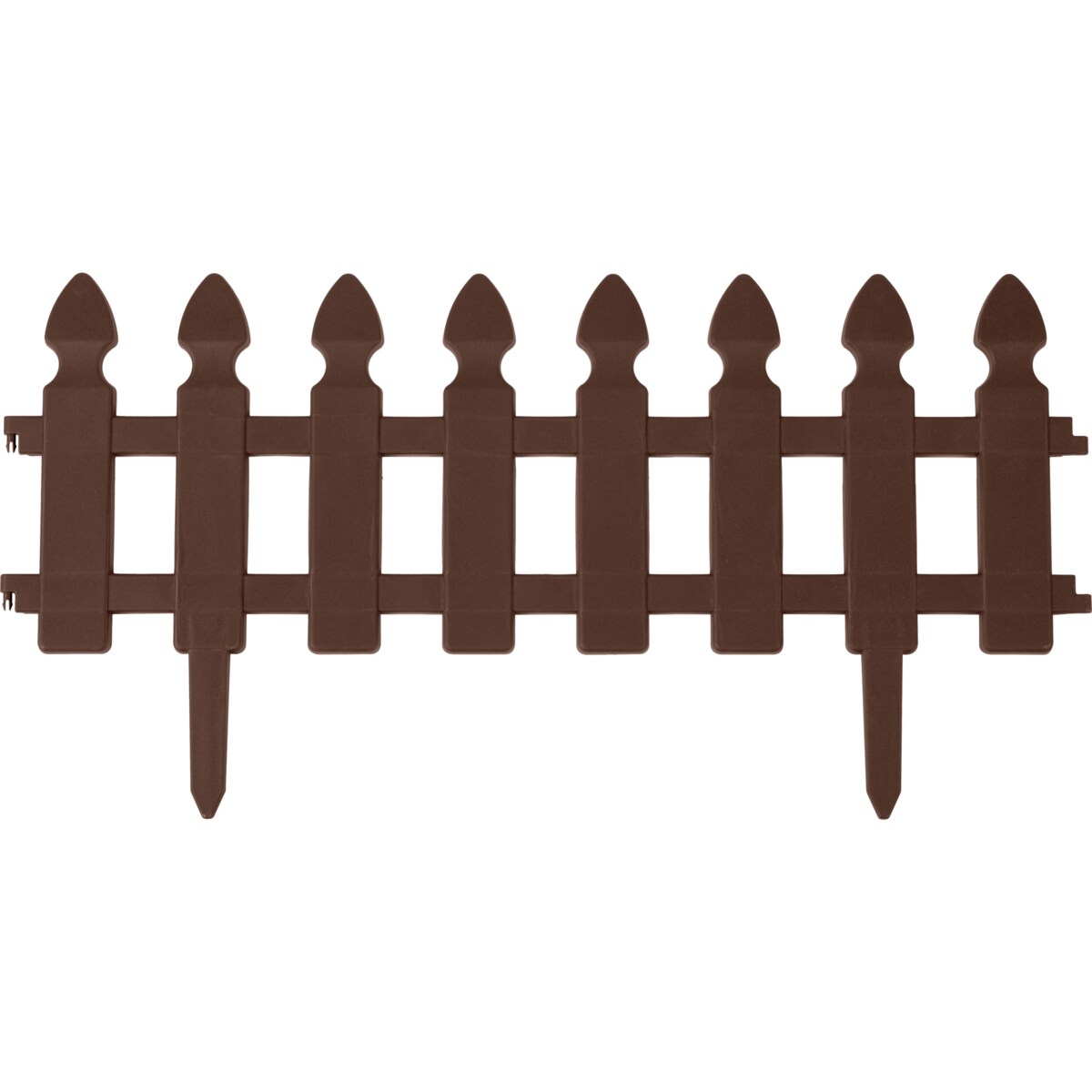 Palisada ogrodowa obrzeże ogrodowe trawnikowe brązowe Plonos tworzywo płotek 240 cm