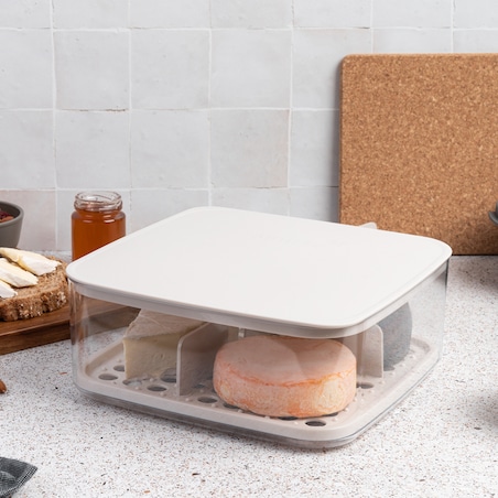 Amuse pojemnik na sery do lodówki beżowy