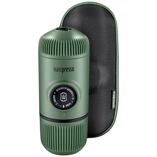 Przenośny ekspres do kawy + etui (moss green) Nanopresso Wacaco