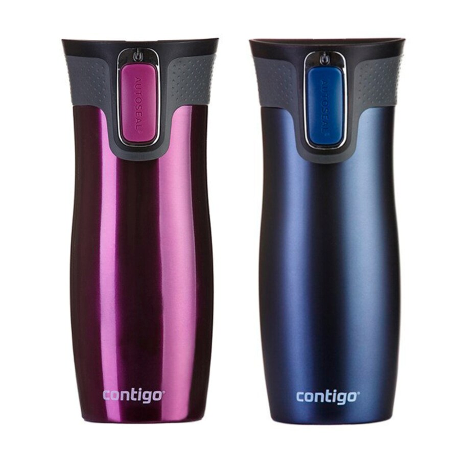 Zestaw kubków termicznych Contigo West Loop 2.0 470ml - malinowy + granatowy mat