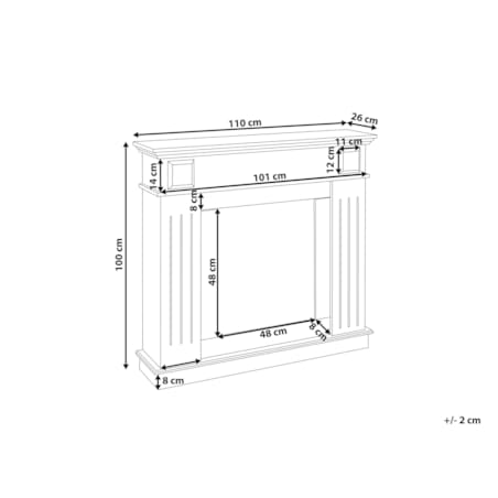 Portal kominkowy czarny TUMARE