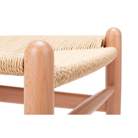 Drewniane krzesło skandynawskie KH1501100117 Wishbone naturalne włókno