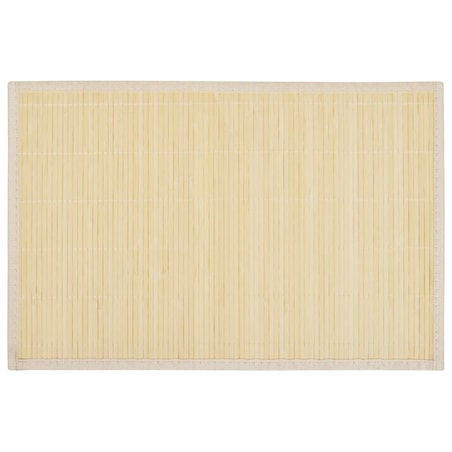 vidaXL Bambusowe podkładki pod talerze, 6 szt., 30 x 45 cm, naturalne