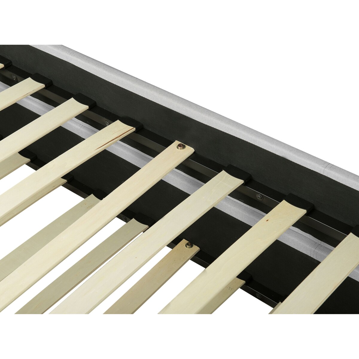 Łóżko wysuwane tapicerowane 80 x 200 cm jasnoszare MARMANDE