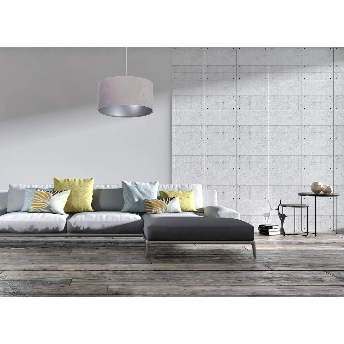 Lampa wisząca HOME 40 szara/srebrna