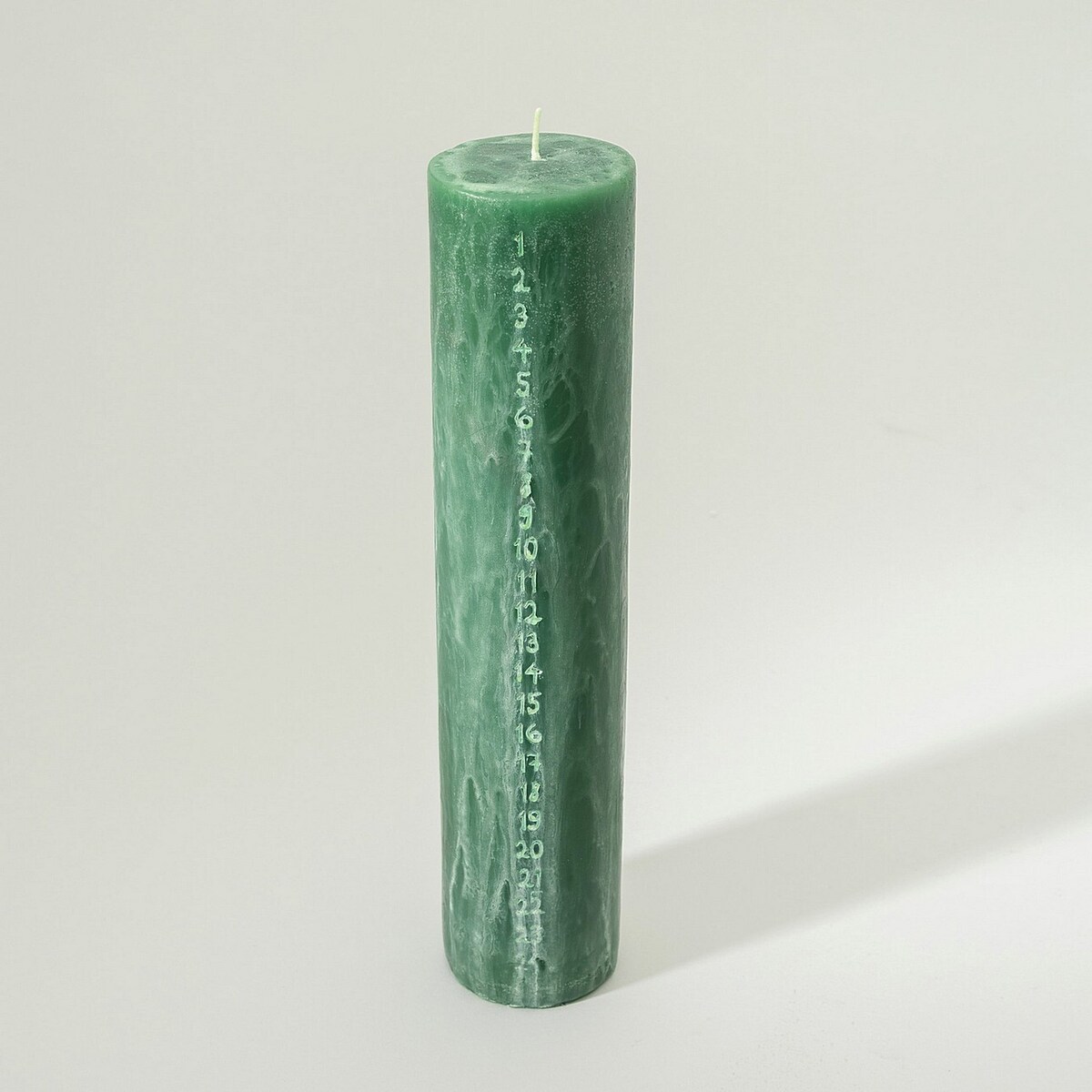 Świeca adwentowa zielona 25 cm boże narodzenie, święta, świąteczne, zielony, 6x6x30 cm