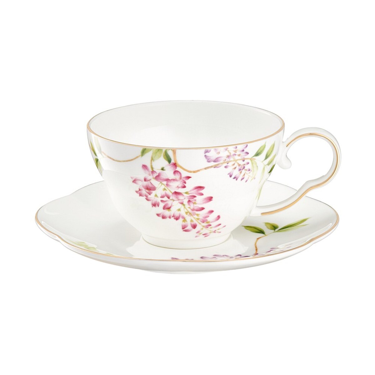 VILLA ITALIA Filiżanka do herbaty porcelanowa 200 ml ze spodkiem SENSUAL GARDEN