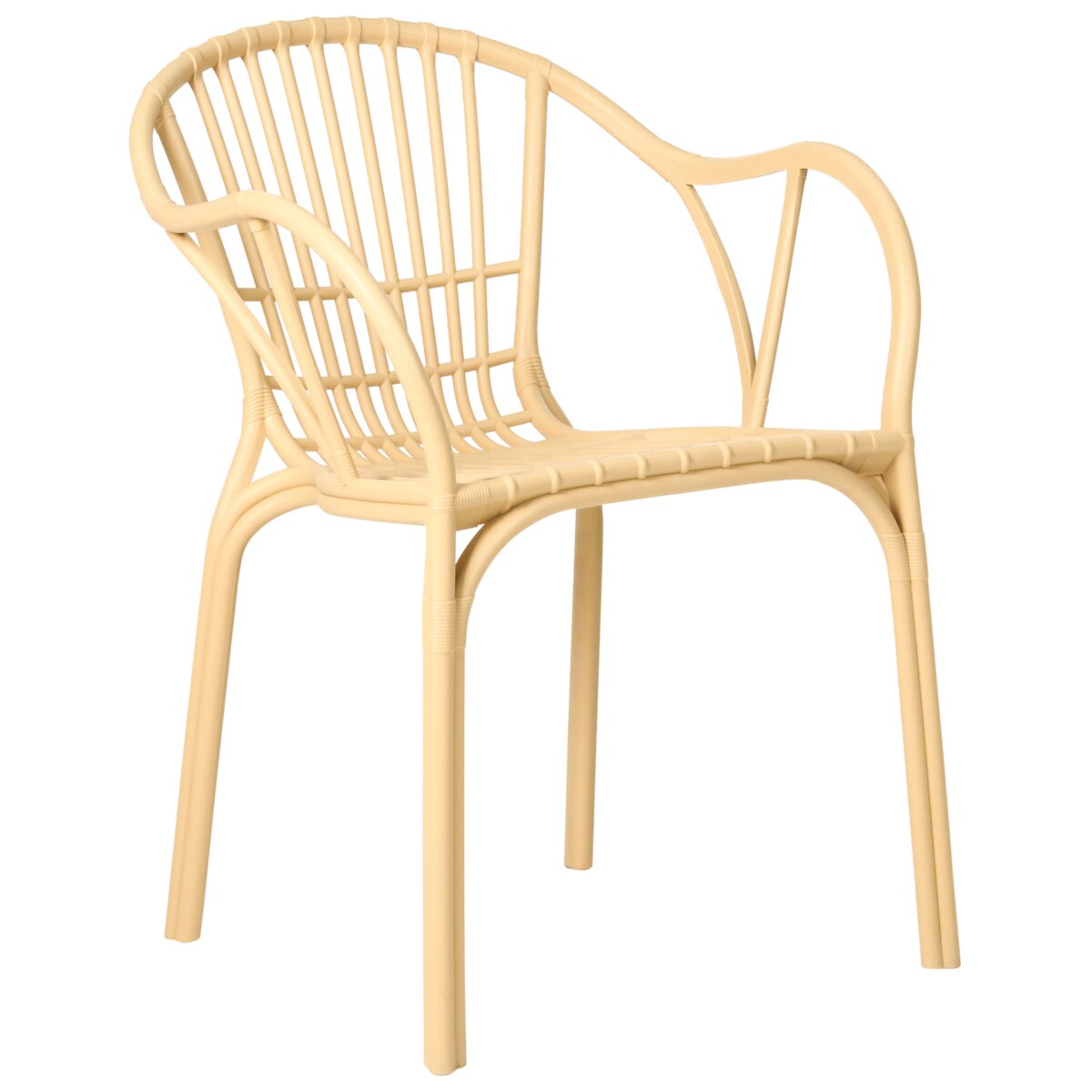 Zestaw 4 krzeseł ogrodowych ANDORA Beżowy