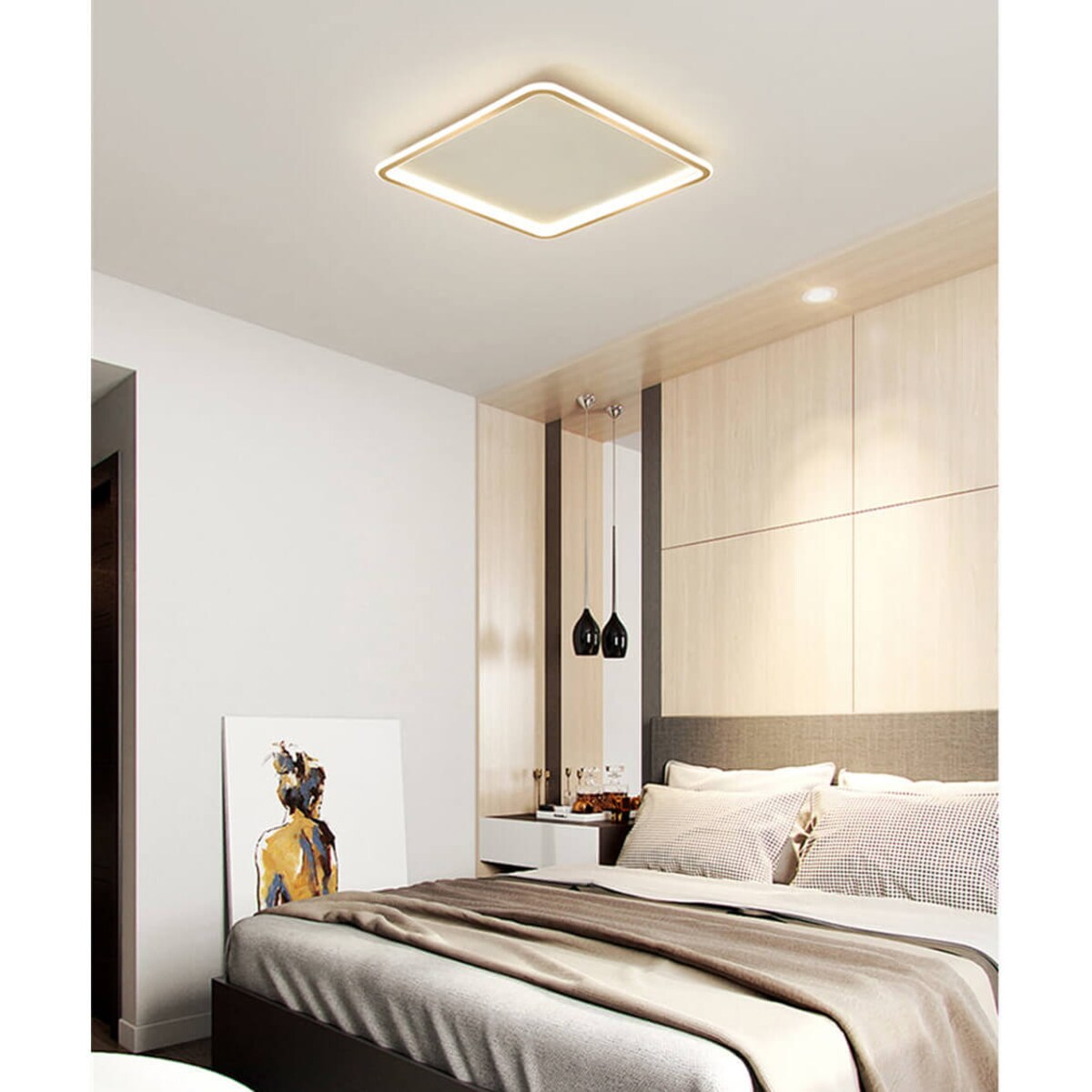 Natynkowa lampa Cerchio ABR-PLK-30W-40CM-CCT Abruzzo LED 30W 3000-6000K biały złoty