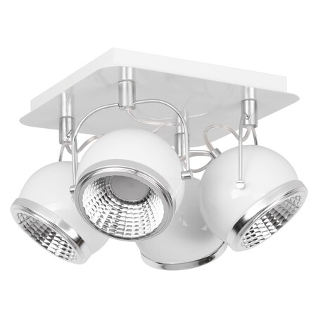 Lampa Sufitowa BRITOP Lighting 4xGU10 LED 6W Elegancka Biel w Klasycznym Stylu, Polski Producent, 1 szt.