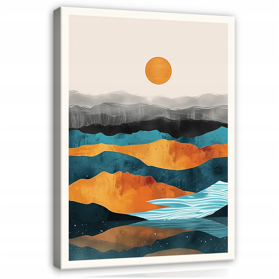 OBRAZ ABSTRAKCJA ZŁOTY TURKUS NA PŁÓTNIE ŚCIANĘ DO SYPIALNI SALONU 120x80