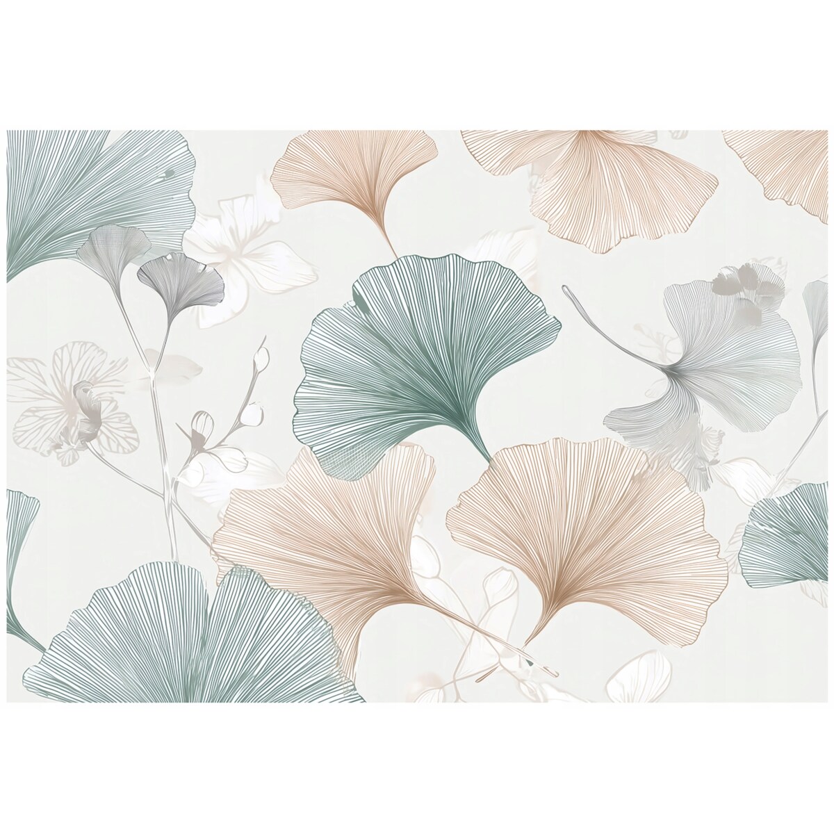 Fototapeta Do Sypialni Salonu Na Flizelinie Kwiat Miłorząb Beżowy 400x280