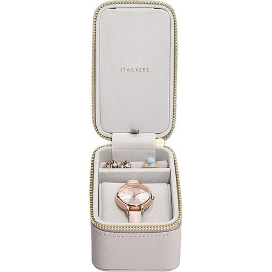 Pudełko podróżne na biżuterię i zegarek Stackers taupe