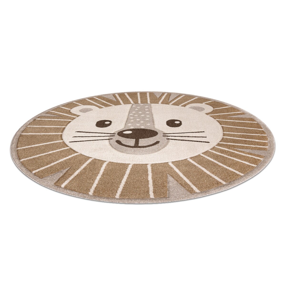 Dywan KIDDO 4424 koło beż / krem lew, koło 120 cm