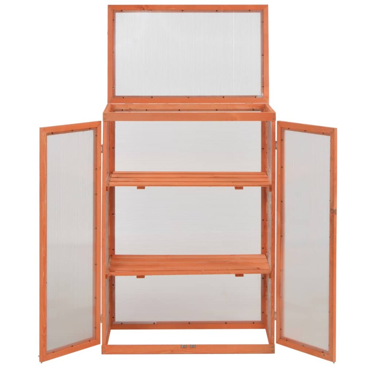 vidaXL Szafka na rośliny, szklarnia, drewniana, 75 x 47 x 109 cm