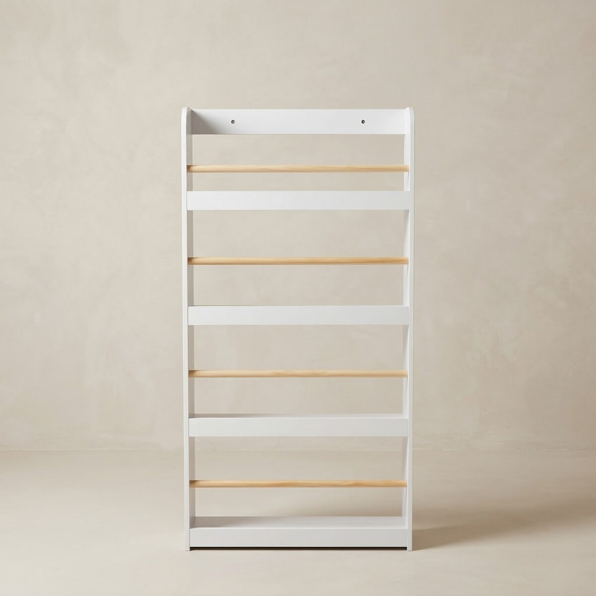 Regał do pokoju dziecięcego z bambusowymi drążkami TENO, 55 x 112 x 15 cm