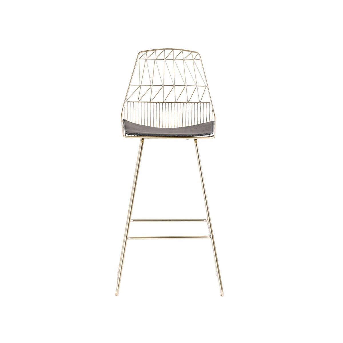 Zestaw 2 krzeseł barowych metalowy złoty PRESTON